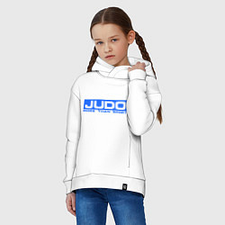 Толстовка оверсайз детская Judo: More than sport, цвет: белый — фото 2