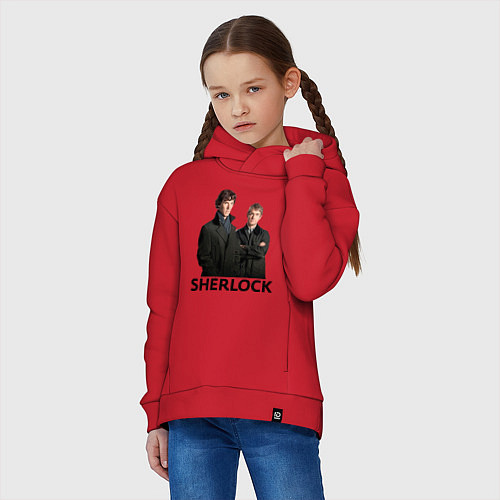 Детское худи оверсайз Sherlock / Красный – фото 3