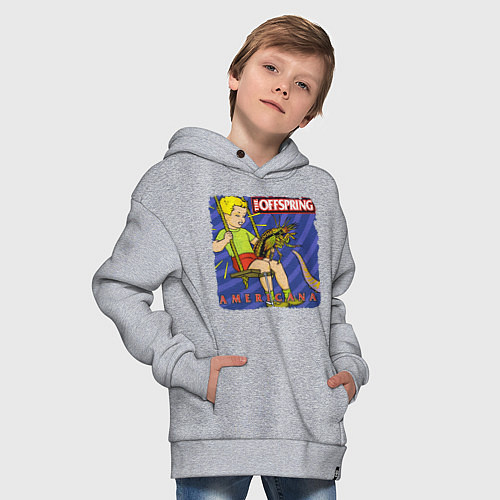 Детское худи оверсайз The Offspring: Americana / Меланж – фото 4