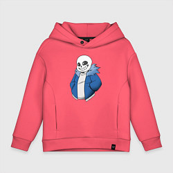 Толстовка оверсайз детская Sans, цвет: коралловый