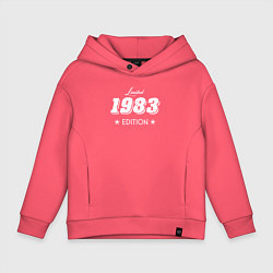 Толстовка оверсайз детская Limited Edition 1983, цвет: коралловый