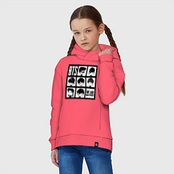Толстовка оверсайз детская BTS: We are bulletproof, цвет: коралловый — фото 2