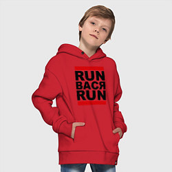 Толстовка оверсайз детская Run Вася Run, цвет: красный — фото 2