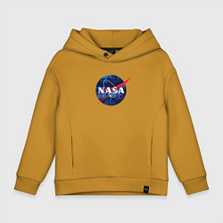 Толстовка оверсайз детская NASA: Cosmic Logo, цвет: горчичный