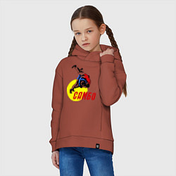 Толстовка оверсайз детская Спортивное самбо, цвет: кирпичный — фото 2