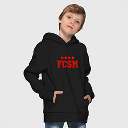 Толстовка оверсайз детская FCSM Club, цвет: черный — фото 2