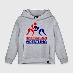 Толстовка оверсайз детская Greco-roman wrestling, цвет: меланж