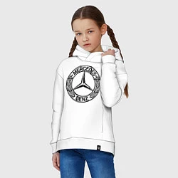Толстовка оверсайз детская Mercedes-Benz, цвет: белый — фото 2