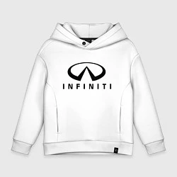 Толстовка оверсайз детская Infiniti logo, цвет: белый