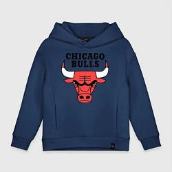 Толстовка оверсайз детская Chicago Bulls, цвет: тёмно-синий