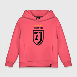 Толстовка оверсайз детская Juventus 7J, цвет: коралловый