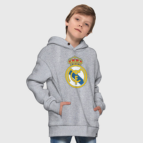 Детское худи оверсайз Real Madrid FC / Меланж – фото 4