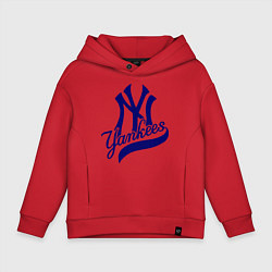 Толстовка оверсайз детская NY - Yankees, цвет: красный