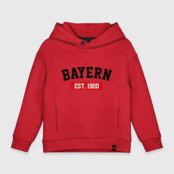 Толстовка оверсайз детская FC Bayern Est. 1900, цвет: красный