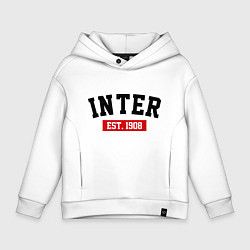 Толстовка оверсайз детская FC Inter Est. 1908, цвет: белый