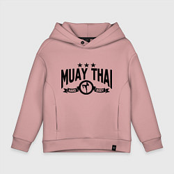 Толстовка оверсайз детская Muay thai boxing, цвет: пыльно-розовый