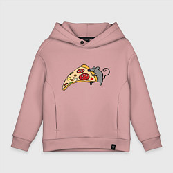 Детское худи оверсайз Кусочек пиццы парная