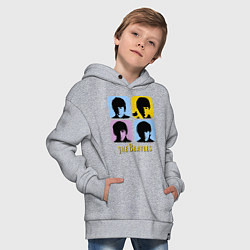 Толстовка оверсайз детская The Beatles: pop-art, цвет: меланж — фото 2