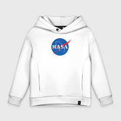Толстовка оверсайз детская NASA: Masa, цвет: белый
