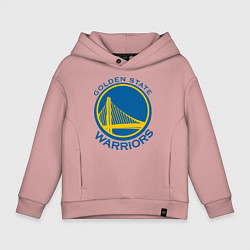 Толстовка оверсайз детская Golden state Warriors, цвет: пыльно-розовый