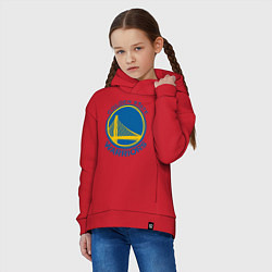 Толстовка оверсайз детская Golden state Warriors, цвет: красный — фото 2