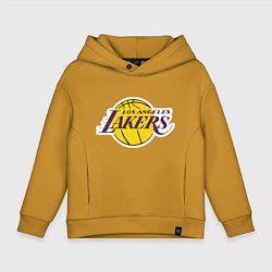 Толстовка оверсайз детская LA Lakers, цвет: горчичный