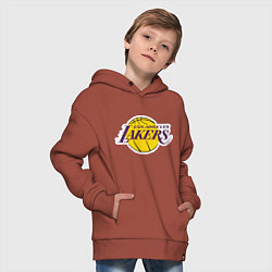 Толстовка оверсайз детская LA Lakers, цвет: кирпичный — фото 2
