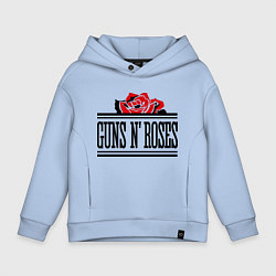 Толстовка оверсайз детская Guns n Roses: rose, цвет: мягкое небо