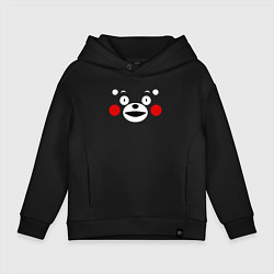 Толстовка оверсайз детская Kumamon Face, цвет: черный