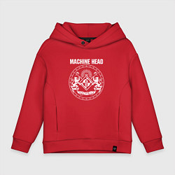 Толстовка оверсайз детская Machine Head MCMXCII, цвет: красный