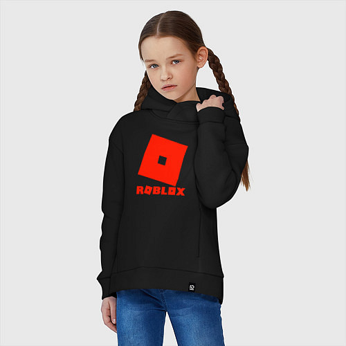 Детское худи оверсайз Roblox Logo / Черный – фото 3