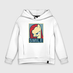Толстовка оверсайз детская MLP: Smile, цвет: белый