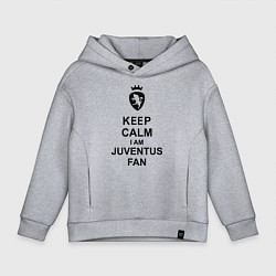 Детское худи оверсайз Keep Calm & Juventus fan