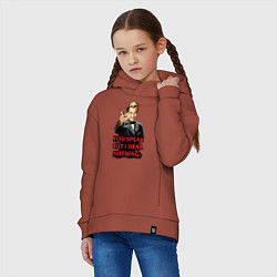 Толстовка оверсайз детская Gatsby: You Speak, цвет: кирпичный — фото 2