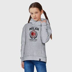 Толстовка оверсайз детская Milan: I Rossoneri, цвет: меланж — фото 2