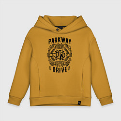 Толстовка оверсайз детская Parkway Drive: Australia, цвет: горчичный