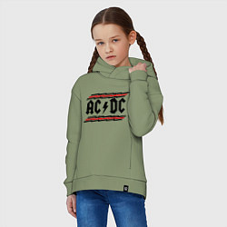 Толстовка оверсайз детская AC/DC Voltage, цвет: авокадо — фото 2
