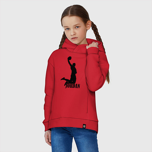 Детское худи оверсайз Jordan Basketball / Красный – фото 3