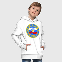 Толстовка оверсайз детская Emercom Russia, цвет: белый — фото 2