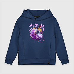 Толстовка оверсайз детская No Game No Life, цвет: тёмно-синий