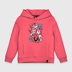 Толстовка оверсайз детская Hollow Knight, цвет: коралловый