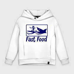 Детское худи оверсайз Shark fast food