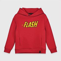 Толстовка оверсайз детская The Flash, цвет: красный
