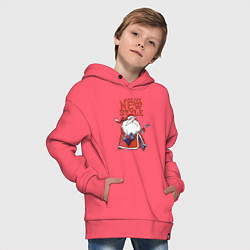 Толстовка оверсайз детская New Year - new style!, цвет: коралловый — фото 2