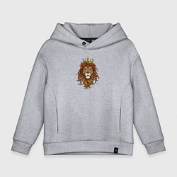 Толстовка оверсайз детская Король Лев, цвет: меланж