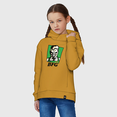 Детское худи оверсайз BFG / Горчичный – фото 3
