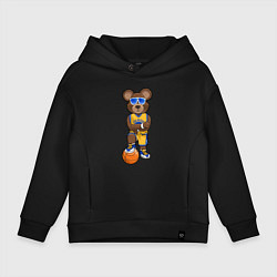 Толстовка оверсайз детская Golden State Warriors, цвет: черный