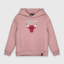 Толстовка оверсайз детская CHICAGO BULLS, цвет: пыльно-розовый
