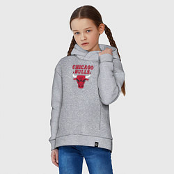 Толстовка оверсайз детская CHICAGO BULLS, цвет: меланж — фото 2