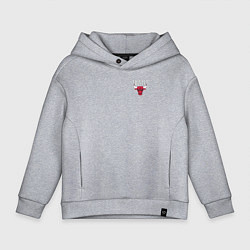 Толстовка оверсайз детская CHICAGO BULLS, цвет: меланж